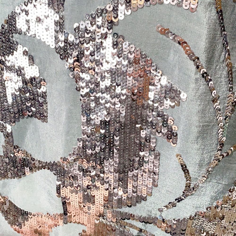 Velvet by Graham & Spencer Grey Sequin Top XS - Picture 9 of 11